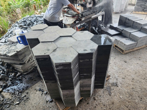 Đá bazan tổ ong lục giác D250*20mm